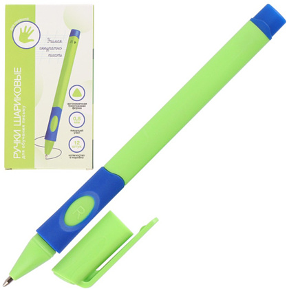 Ручка шариковая "276270", 0.8 мм, для правшей, зеленый, стерж. синий