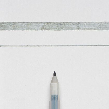 Ручка гелевая "Gelly Roll Stardust", 0.5 мм, прозрачный, стерж. серебристый - 2