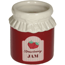 Кашпо керамическое "Strawberry Jam", 8.5х8.5х9.7 см, красный