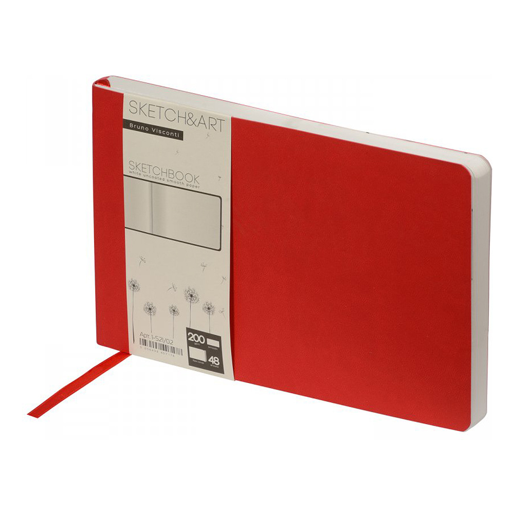 Скетчбук "Sketch&Art. Horizont", 21x14 см, 200 г/м2, 48 листов, красный - 2