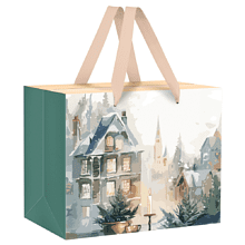Коробка-пакет подарочная "Christmas mood", 27х20х13 см, ламинированная