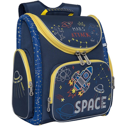 Рюкзак школьный "Space", синий, желтый - 2