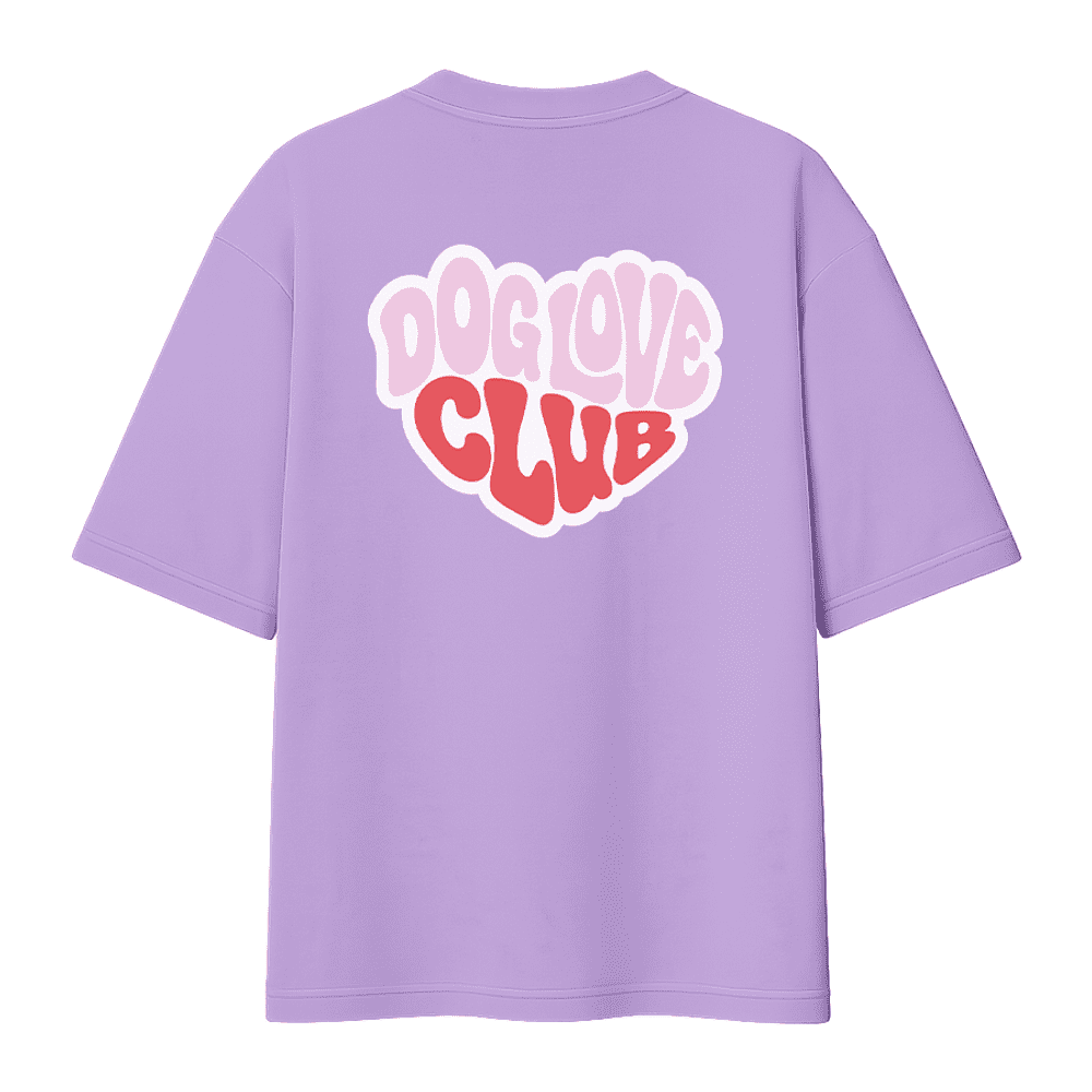 Футболка унисекс "Чихуахуа. Dog love club", XS-S, хлопок, оверсайз, лавандовый - 2