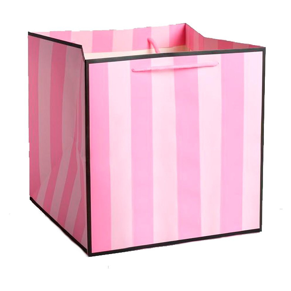 Пакет подарочный "Present", 30x30x30 см, розовый - 3