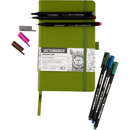 Ручка капиллярная "Sketchmarker Artist fine pen Intense", 6 шт. - 5