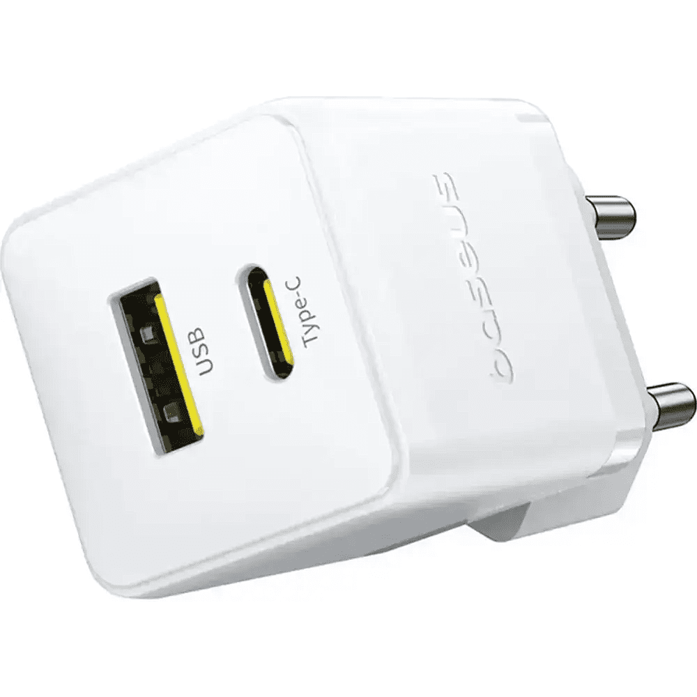Сетевое зарядное устройство Baseus Palm C+U 30W EU, P1011160A213-01, белый  - 3