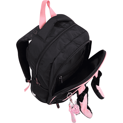 Рюкзак школьный "COMFORT Life Cat fun", черный, розовый - 3