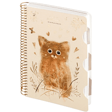 Книга записная "Love me", A5, 200 листов, клетка, линейка, точка, бежевый