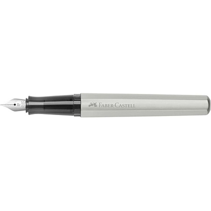 Ручка перьевая "Hexo Silver", F, матовый серебристый, патрон черный - 2