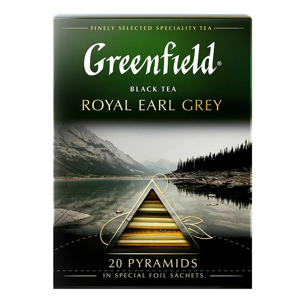 Чай черный Greenfield "Royal Earl Grey", в пирамидках, 20 шт