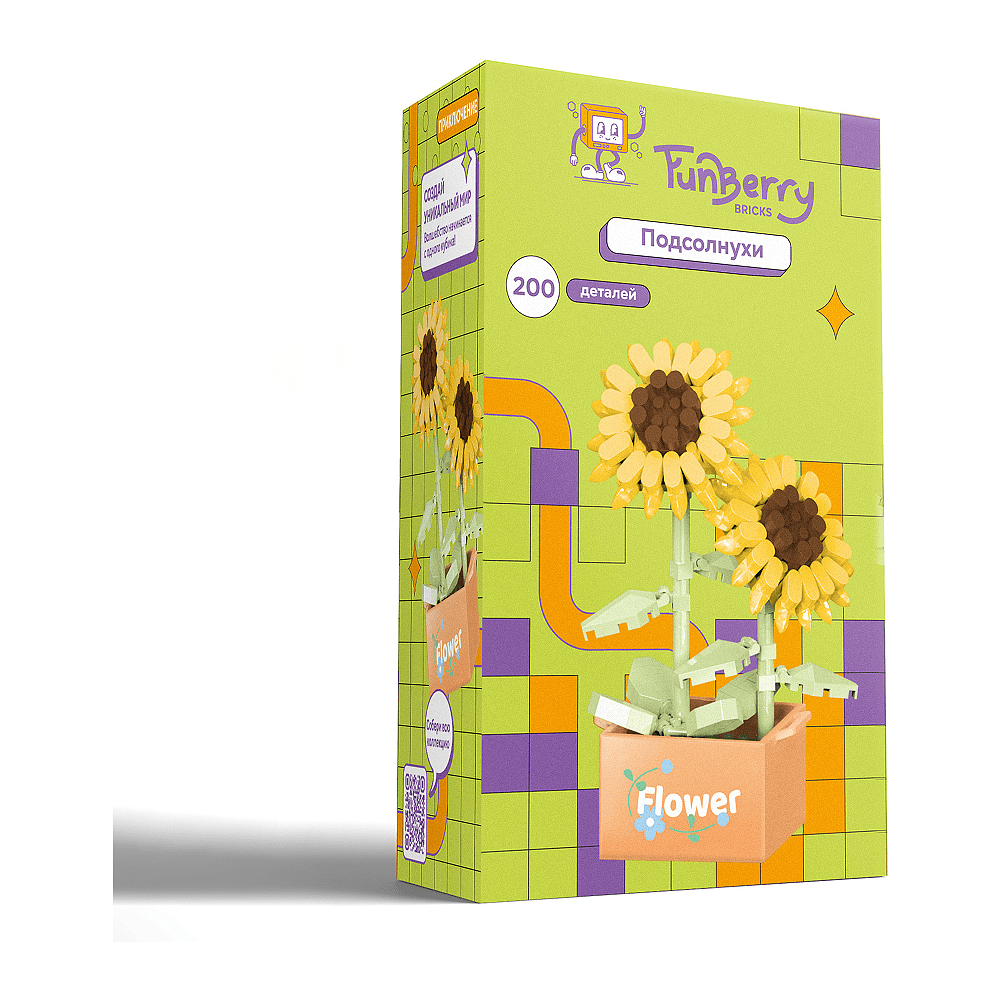 Конструктор "Funberry Toy", "Подсолнухи", 200 элементов