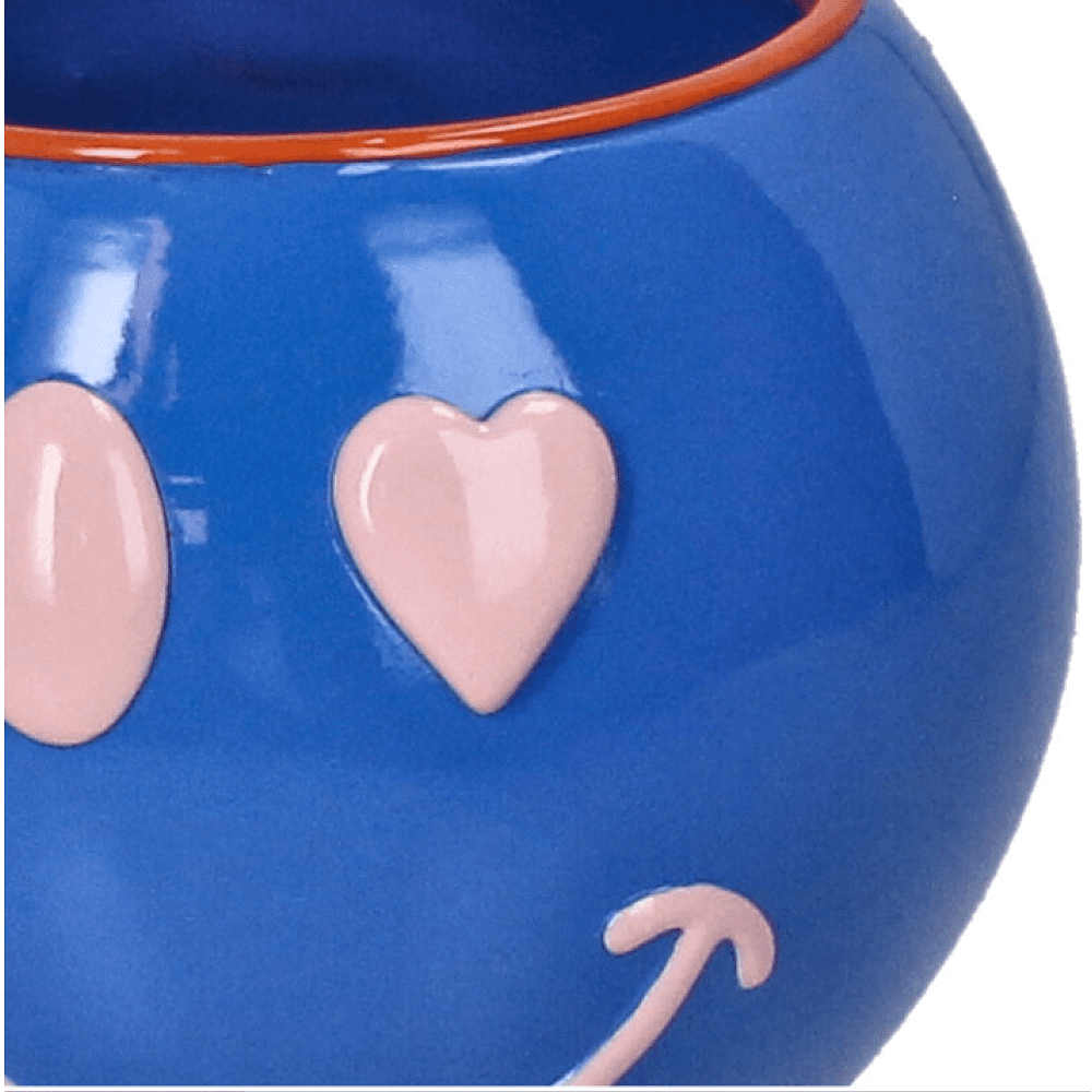 Кашпо "Smiley", полистоун, синий - 3