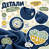 Футболка унисекс "Болонка. Dog love club", XS-S, хлопок, оверсайз, джинсовый - 3