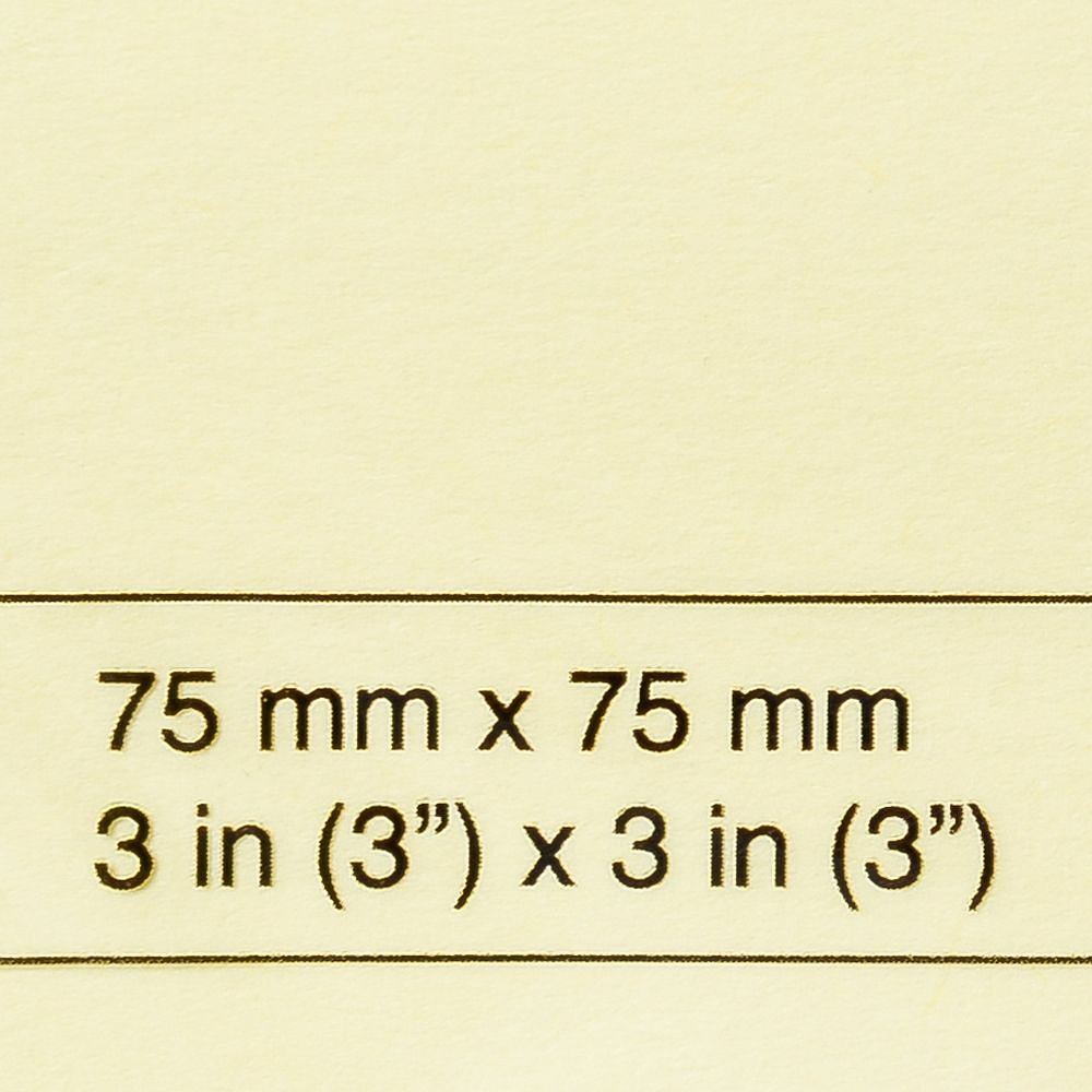 Бумага для записей на клейкой основе "Kores", 75x75 мм, 100 листов, желтый - 2