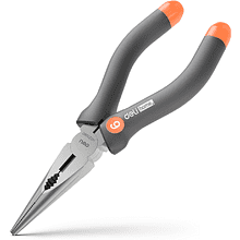 Длинногубцы Deli HS HT2106C, 160 мм, Soft Touch, оранжевый