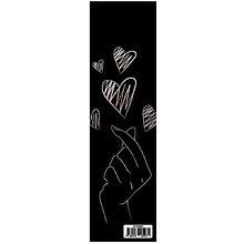 Закладка для книг "Hearts", 180 мм, черный