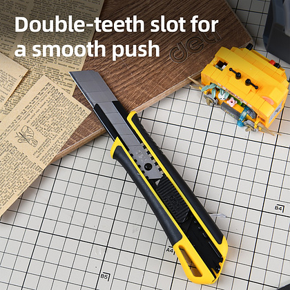 Нож строительный Deli YS EDL003H, 18 мм, универсальный - 5