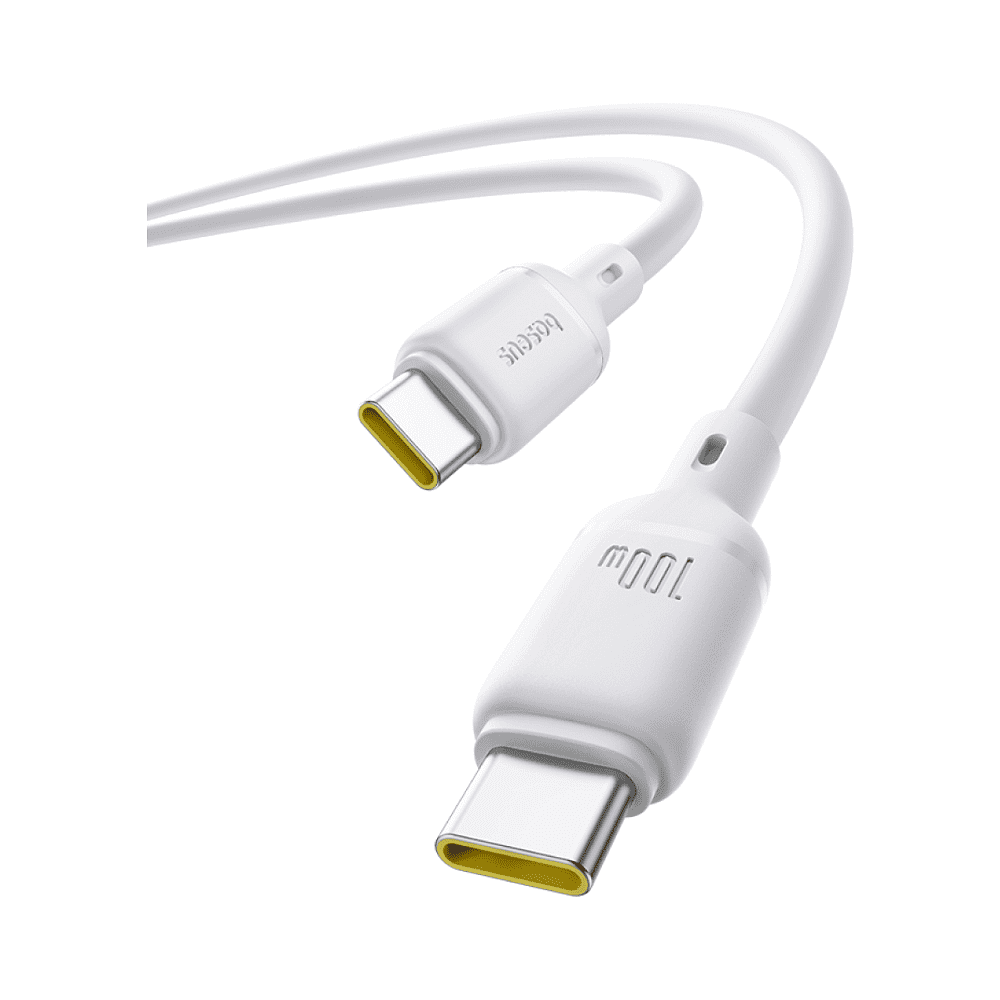 Кабель Baseus P10377704213-00, Silky Series Fast Charging Cable, Type-C to Type-C 100W, 1 м, Moon White - 2