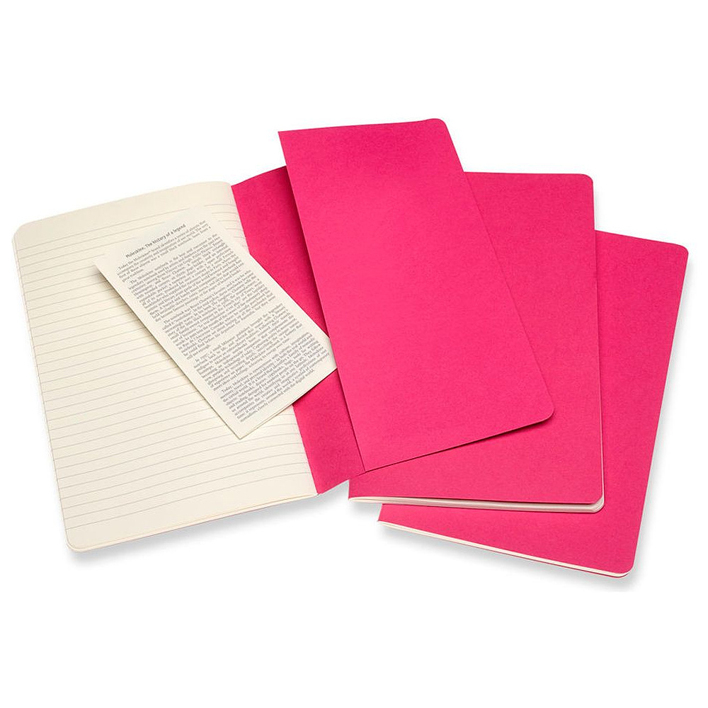 Блокнот "Cahier Journal Large", А5, 40 листов, линейка, 3 шт, розовый неон - 4