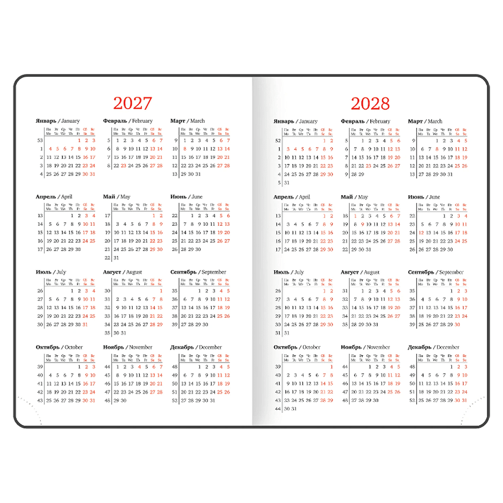 Ежедневник датированный "Vista Vibe" на 2027 год, А5, 352 страницы, линейка - 7