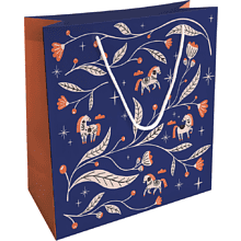 Пакет бумажный подарочный "Lucky", 32х32х12 см, синий