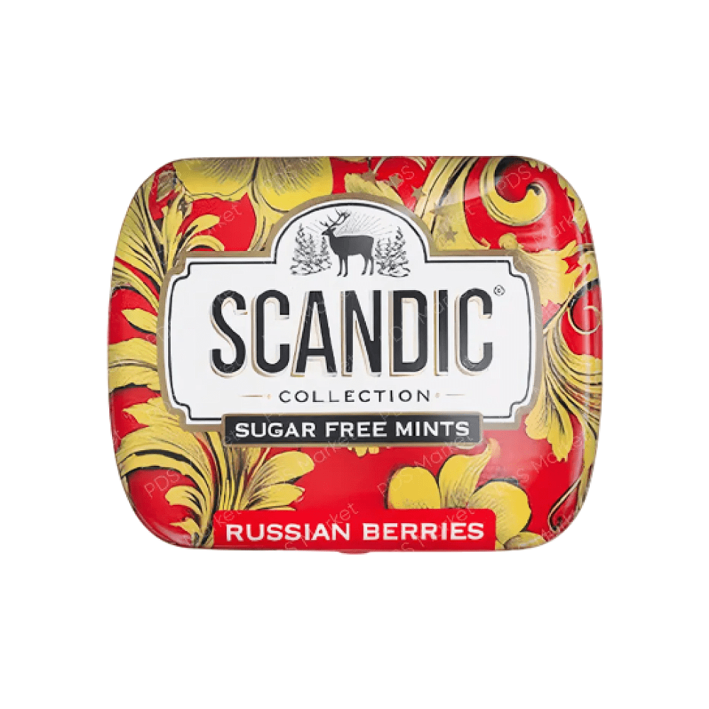 Леденцы "Scandic", 14 г, без сахара, черника-облепиха