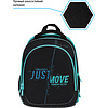 Рюкзак школьный "Just move", черный, бирюзовый - 2
