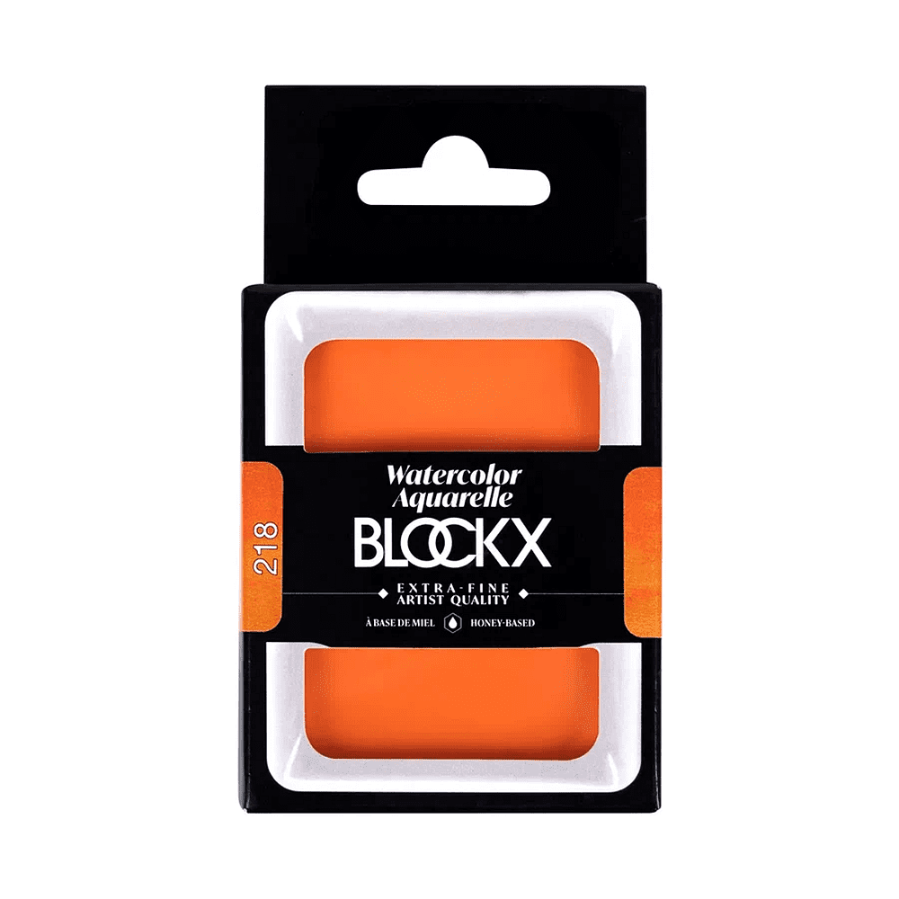 Краски акварельные "Blockx. Giant pan", 218 перманентный оранжевый, 18 мл., кювета