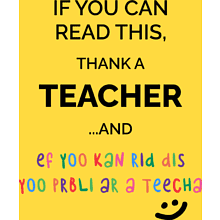Блокнот "Bliss. If you can read this, Thank a teacher", А5, 136 листов, линованный, желтый