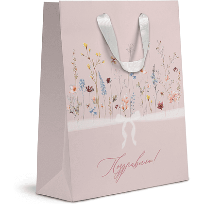 Пакет бумажный подарочный "Italy Garden MT", 18х22.7х10 см, ассорти - 3