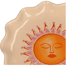 Тарелка доломитовая "Sun", 15.5х15.5х2 см, разноцветный