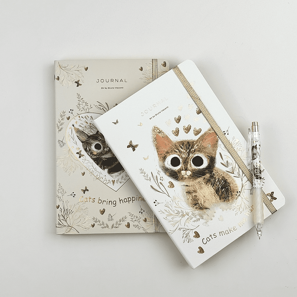 Книга записная "Love me. Милый котик", A5, 100 листов, линейка, бежевый - 7