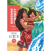 Раскраска по номерам на польском языке "Zagadkowe rysunki Disney - Rodzinne portrety"