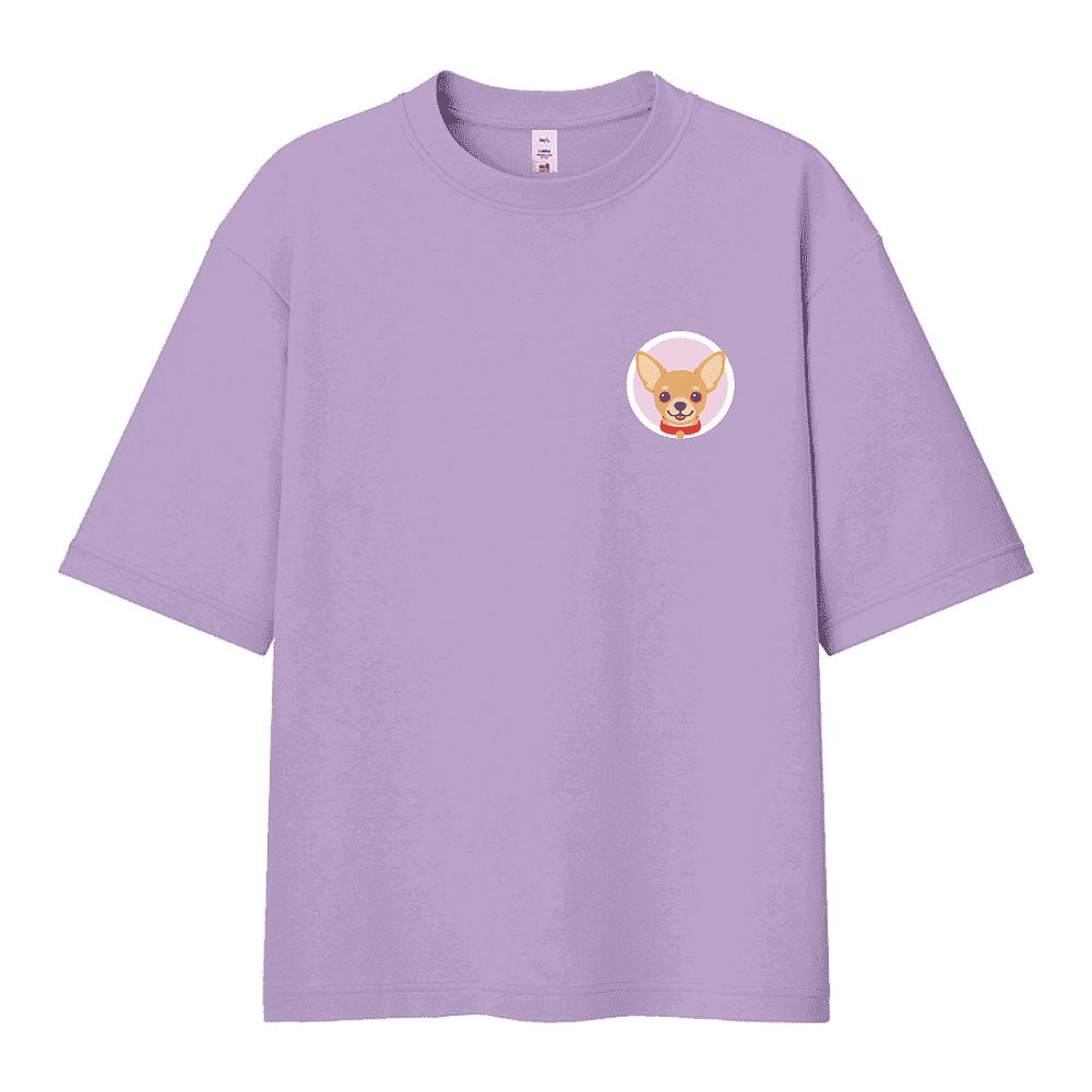 Футболка унисекс "Чихуахуа. Dog love club", XS-S, хлопок, оверсайз, лавандовый - 5