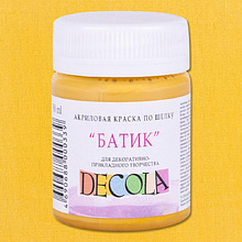 Краска акриловая по шелку перламутровая "Декола", 206 охра светлая, 50 мл., банка