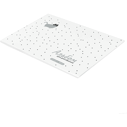 Альбом для рисования "Серый кот", А4, 40 листов, серый - 2