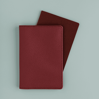Обложка для паспорта "Бордовый", кожзам - 5