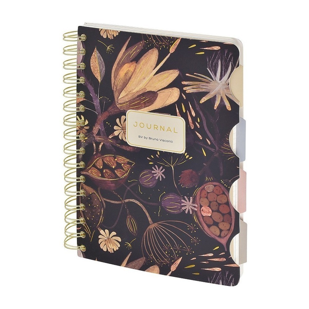 Книга записная "Flora. Ночные цветы", А5, 150х210 мм, 120 листов, черный