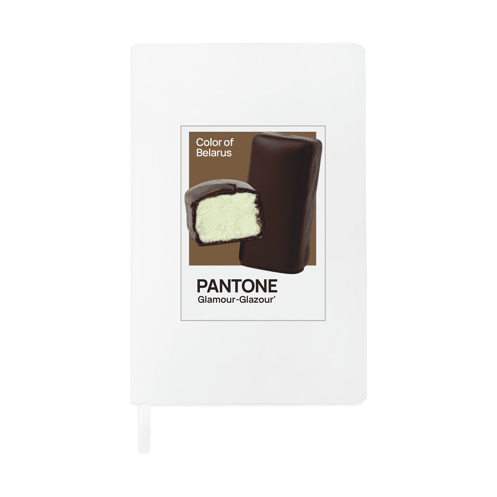 Блокнот «Color of Belarus. Pantone Glamour-Glazour», А5, 128 листов, в точку, белый, голубой