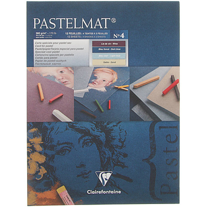 Блок бумаги "Pastelmat", 18x24 см, 360 г/м2, 12 листов, 4 цвета