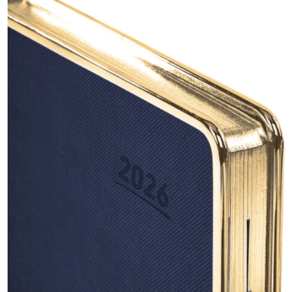 Ежедневник датированный "Infinity gold" на 2026 год, А5, 336 страниц, темно-синий, срез золотой - 4