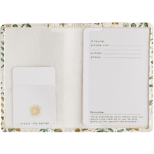 Обложка для паспорта "Flora. Луговые травы" кожзам., белый