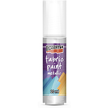 Краски для текстиля "Pentart Fabric paint metallic", 20 мл, жемчужно-белый