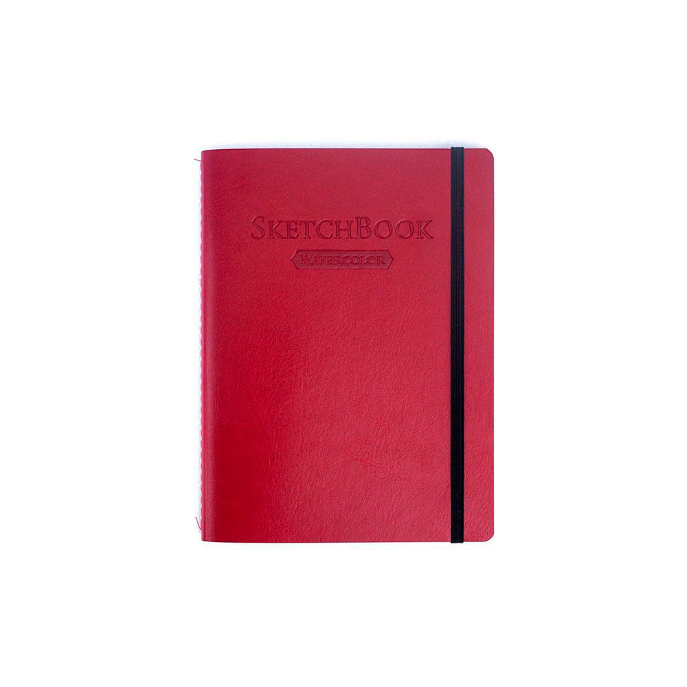 Скетчбук для акварели "Малевичъ", 14.5x19.5 см, 200 г/м2, 18 листов, красный - 3