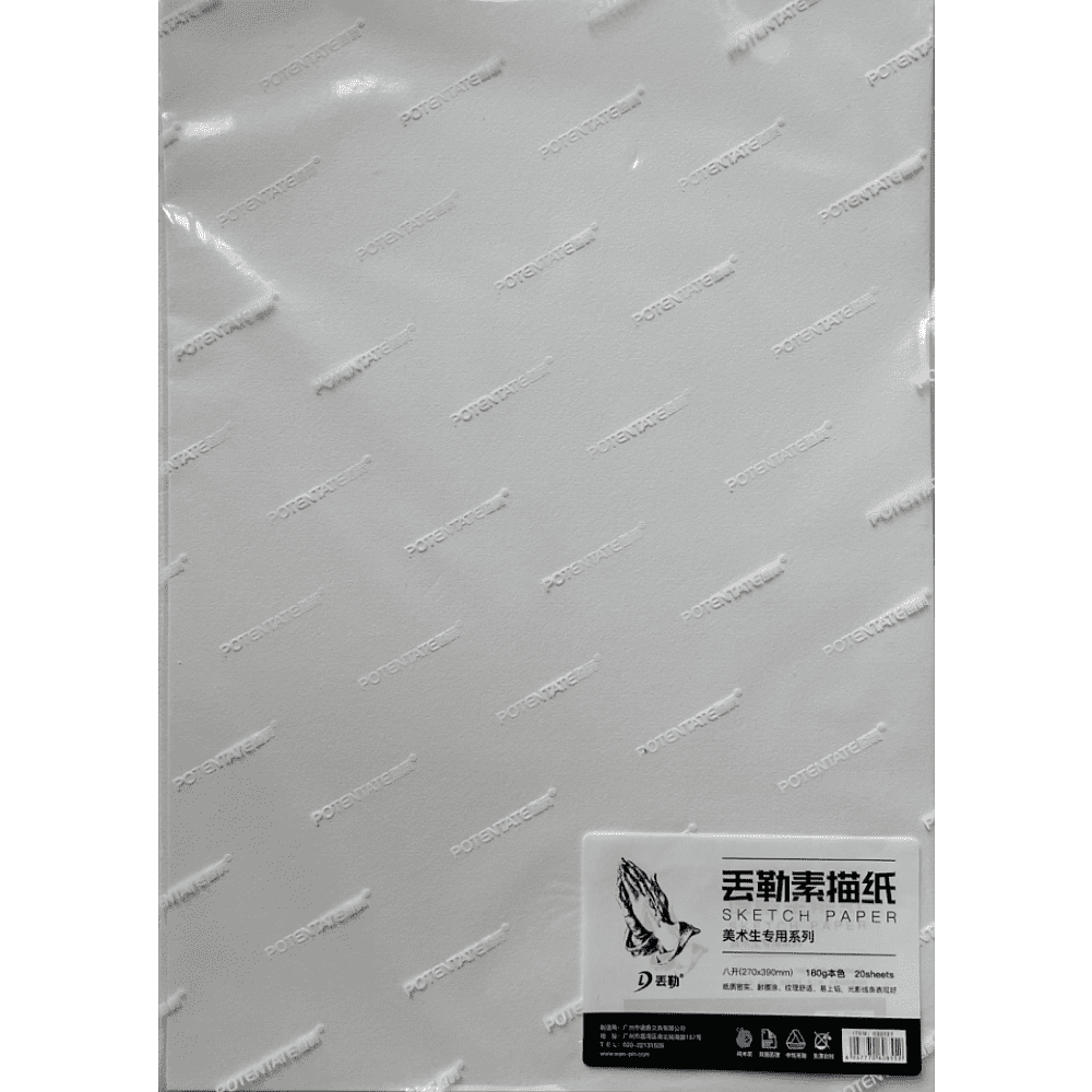 Бумага для рисования "Potentate", целлюлоза, 27х39 см, 20 листов