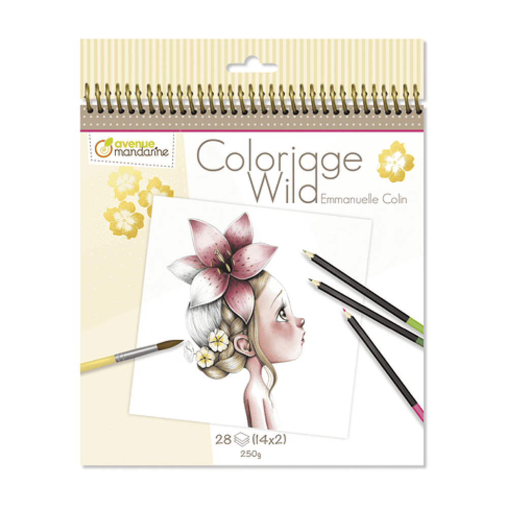 Раскраска на английском языке "Colouring book Wild 1", Emmanuelle Colin