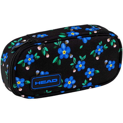 Пенал "Blue Flowers", 1 отделение, черный
