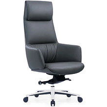 Кресло компьютерное SitZone CH-500A, кожа, алюминий, черный