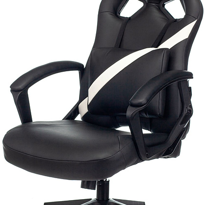 Кресло игровое "Zombie DRIVER", экокожа, пластик, черный, белый - 7