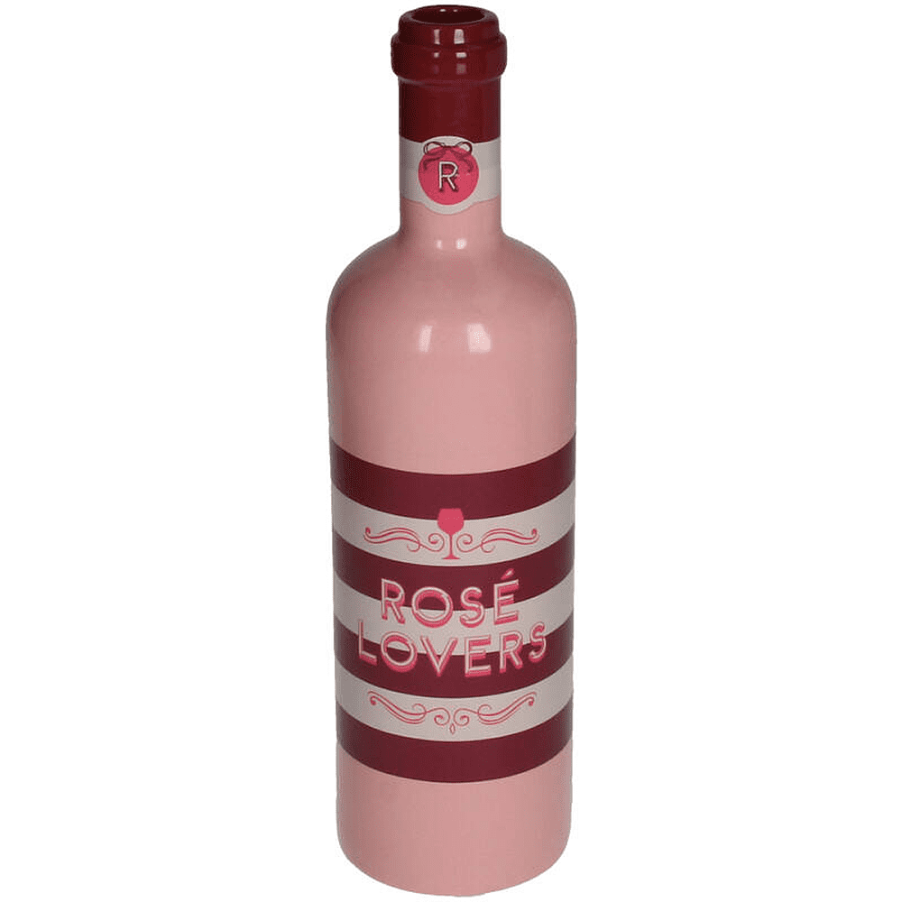 Ваза керамическая "Wine Bottle", 8х8х29 см, розовый